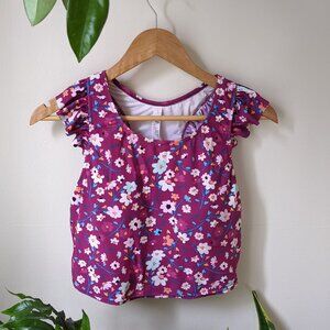 Latched Mama | Ruffle Nursing Swim Crop Top Size Small